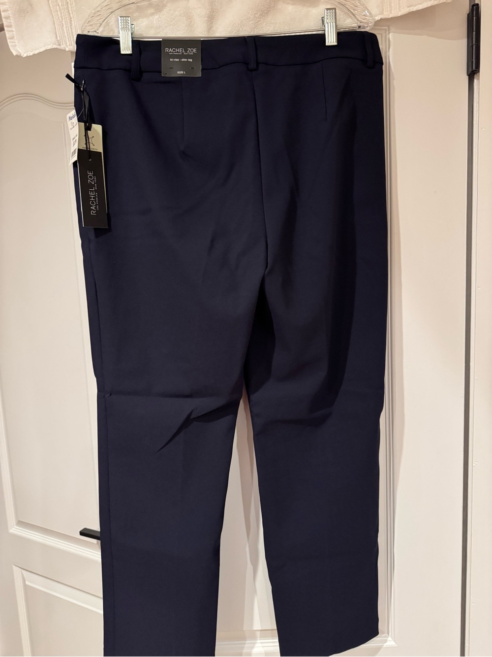 Rachel Zoe Navy High-Rise Slim Leg Pants NWT - Picture 3 of 4